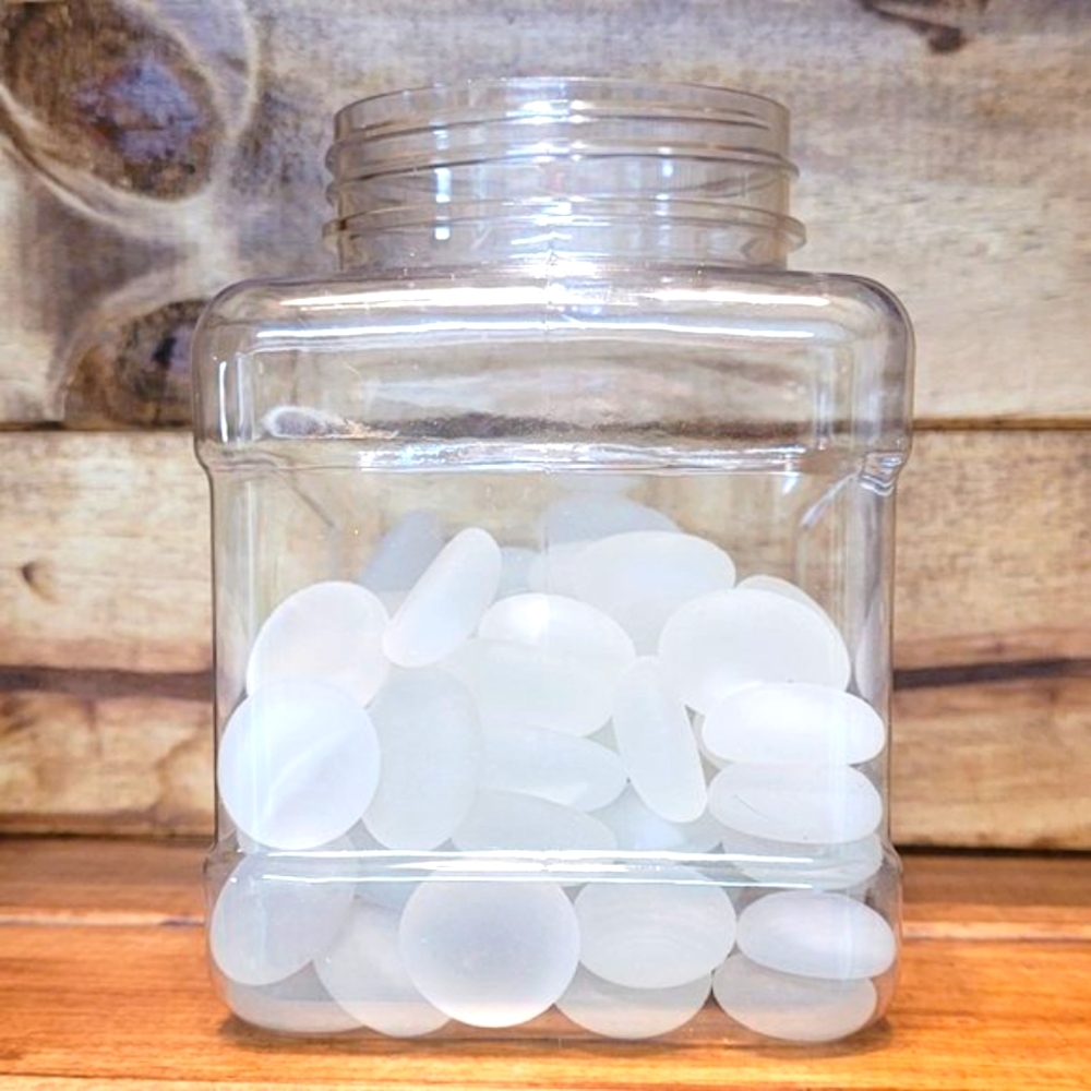 White Frosted 81 Glass Cabochons
